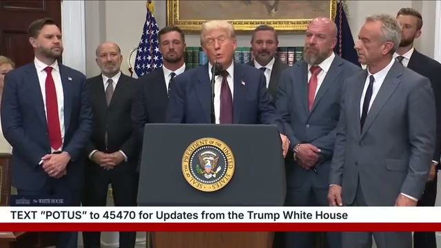 Public YouTube evidence frame at the cited start time — White House ballroom program · July 31, 2025 announcement stagecraft and renderings